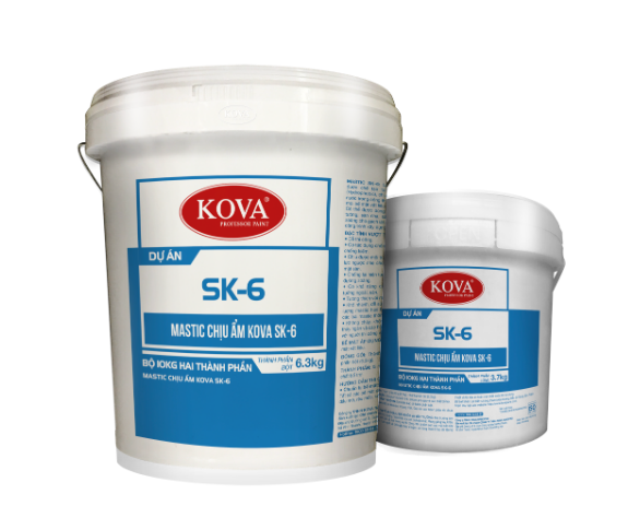 10K - Mastic chịu ẩm KOVA SK-6(phần lỏng 3.7kg,phần bột 6.3kg)