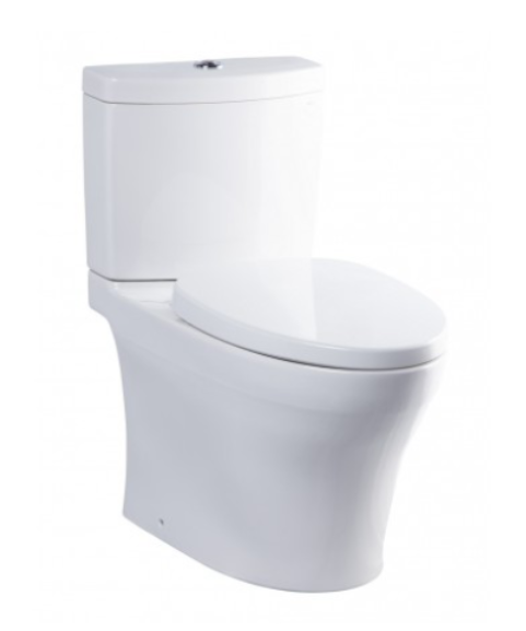 Bàn cầu hai khối, nắp đóng êm TC385VS , Men sứ chống dính CeFiONtect