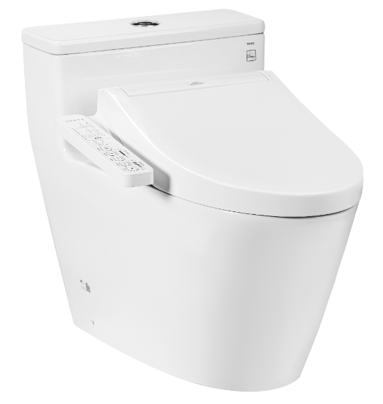 Bàn cầu một khối, kèm nắp rửa điện tử WASHLET (loại giấu dây) dòng  C2 - TCF23460AAA (220V) , Men sứ chống dính CeFiONtect