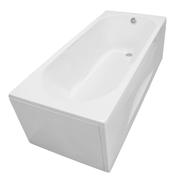 Bồn tắm nhựa không tay vịn, có yếm , Bộ xả nhấn kèm ống thải bồn tắm: TVBF411